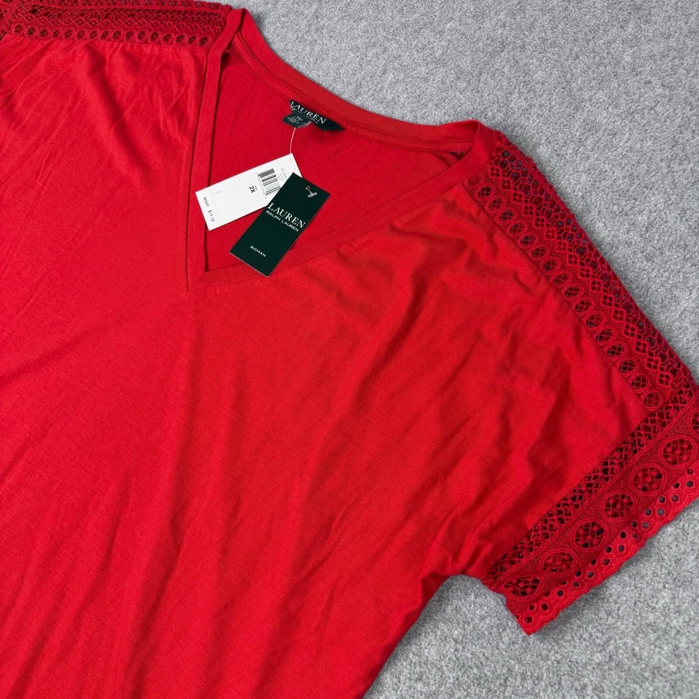 Lauren Ralph Lauren Red Button Down Shirt
